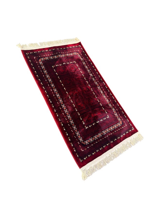 سجادة صلاة سدو – سجادة صلاة تراثية فاخرة بتصميم تقليدي باللون الأحمر - Image 1